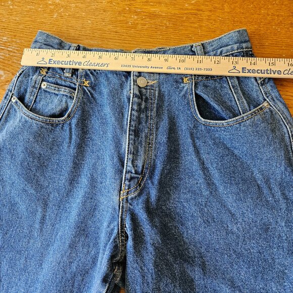 Women's Memphis Size 11/12 Blue Denim Jeans Straight 100% Cotton Medium Wash - Picture 6 of 10